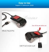 Caméra DVR USB Erisin ES650K 1080P avec vision nocturne Starlight et assistance au conducteur pour autoradio