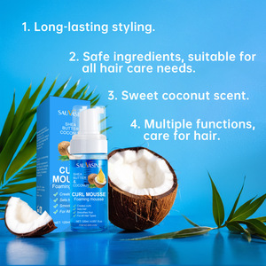 Mousse coiffante à la noix de coco pour cheveux bouclés, tenue longue durée, multifonctionnelle, coiffage et soin - Product Image 3