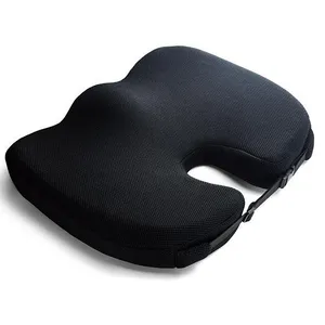 3D сетки копчика пены памяти средства ухода за кожей Шеи дизайн подушки сиденья для сидения, подушка для боли в спине-при радикулите Благодаря регулируемому положению Подушка с регулируемым ремешком для сидения