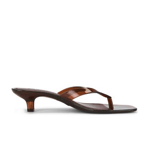 Sandales à talons confortables pour femme, style <span class=keywords><strong>mule</strong></span> tendance avec semelle extérieure en caoutchouc, tige en PVC et bride à rivets, idéales pour l'été - Product Image 6