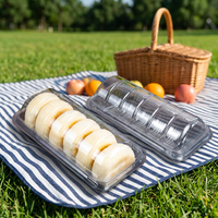 Conteneur en plastique PET transparent de qualité alimentaire, recyclable, pour usage industriel, personnalisable, boîte à gâteaux sucrés, couleur et épaisseur personnalisées