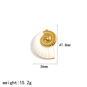 จี้รูปปลาดาวเปลือกหอยสไตล์ทะเล ทำจากสแตนเลส รูปทรงหลากหลาย สำหรับทำสร้อยคอ DIY อุปกรณ์ตกแต่งเครื่องประดับ - Product Image 4