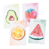Foska Creative mignon dessin animé en forme de fruit mémo Notes autocollantes bloc-notes en papier auto-adhésif pour la papeterie de bureau scolaire et l'utilisation de cadeaux