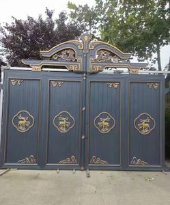 Puerta de Seguridad de Aleación de Aluminio <span class=keywords><strong>DUODA</strong></span>, Entrada Exterior para Patio, Villa, Parque, Apartamento, Diseño Frontal Retráctil con Función Antirrobo - Product Image 3