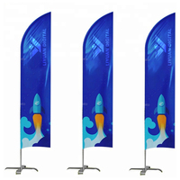 Drapeaux de plage en polyester coupe-vent personnalisés, drapeaux publicitaires portables pour événements