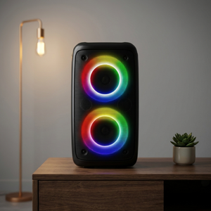 Mini Altavoz Portátil de 10W con Batería Recargable USB y Luces LED RGB para Karaoke y Cine en Casa HY3317 - Product Image 6