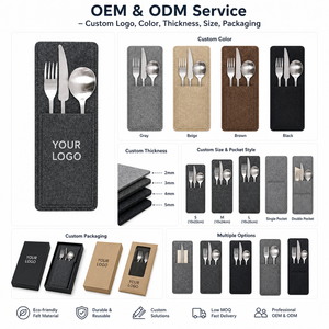 Estuche para Cubiertos de Fieltro de Calidad Hotelera con Costuras Reforzadas, Porta Cubiertos para Uso Comercial Diario, Suministro al por Mayor - Product Image 5