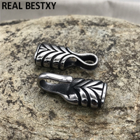 Nouveau fermoir en acier inoxydable trou fermoir fin crochet bricolage Bracelet en cuir connecteurs pour la fabrication de bijoux fournitures en gros