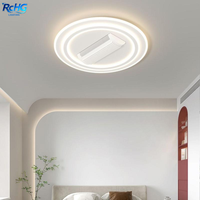 Ventilador de Techo Inteligente Empotrado sin Aspas para Dormitorio de Hotel, con Motor DC, 6 Velocidades, Luz LED y Control Remoto