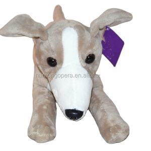 En kaliteli güvenli malzeme beyaz özel toptan greyhound peluş oyuncak köpek - Product Image 1