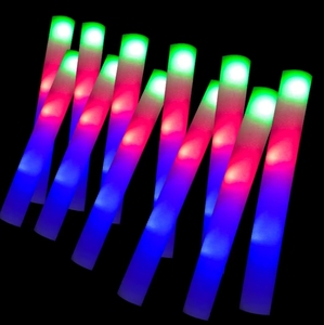 Bâtons lumineux fluorescents en mousse LED RGB/couleur unie portables en plastique pour discothèques, avec logo personnalisé, pour fêtes et concerts – Offre Spéciale - Product Image 1