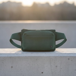 KEIRYO WE3A Sac banane unisexe écologique recyclé, imperméable, respirant, léger, multi-poches, fermeture éclair, anneau en D, pour voyage - Product Image 5