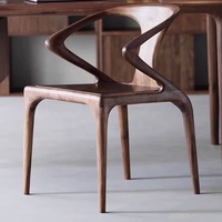 Chaise de salle à manger nordique de luxe avec pieds en bois pour restaurant et hôtel, mobilier d'intérieur