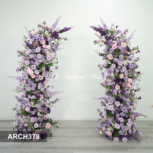 Arche de mariage DKB très populaire, décoration de toile de fond de mariage, rangée de fleurs artificielles, support métallique, arche florale pour mariage - Product Image 3
