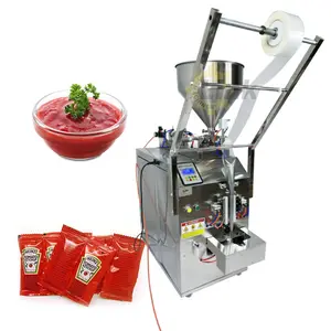 Máquina automática de embalaje vertical para salsa de tomate, kétchup, pasta de tomate, bolsa pequeña
