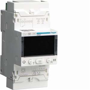 HR551 Personalizzabile con relè differenziale Hager regolabile e temporizzato tipo B LCD 1 canale 3 DIN - Product Image 1