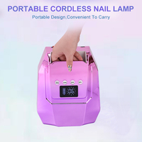 Lampe à ongles UV LED rechargeable portable 98W sans fil avec capteur intelligent et affichage de la capacité de la batterie pour usage en salon