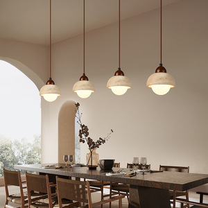 Japanese Wabi Sabi Style Pendant <b>Light</b> Led E26 Single Head Round Home Living Room Bedroom Ceiling Lamp - Product Image 3