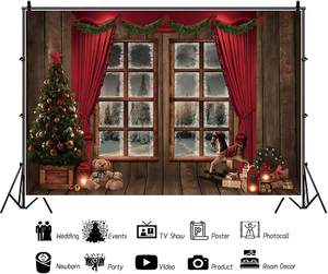 Noël photographie <span class=keywords><strong>fond</strong></span> père noël jouets fenêtre arbres de noël vacances fête <span class=keywords><strong>fond</strong></span> enfants Portrait décor toile de <span class=keywords><strong>fond</strong></span> <span class=keywords><strong>Photo</strong></span> - Product Image 2