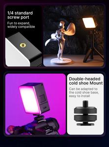 ไฟวิดีโอ LED สี RGB รุ่น Top Color mini <span class=keywords><strong>Ulanzi</strong></span> VL49 PRO ให้แสงสีเต็มรูปแบบ 2500K ถึง 9000K สำหรับกล้องถ่ายภาพ พร้อมแผ่นกระจายแสงแบบรังผึ้ง - Product Image 3