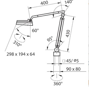 Lámpara Lupa Waldmann con 60 LED SMD, Luz de Escritorio Ajustable con Material ABS y Enchufe Europeo para Iluminación Facial - Product Image 3