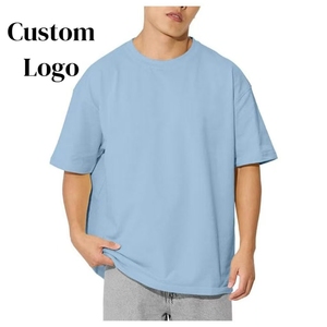T-shirt personnalisé pour homme 100% coton, haute qualité, vente en gros, style streetwear américain, t-shirts personnalisés anti-plis 305GSM - Product Image 1