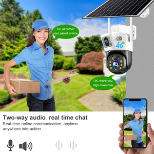 Hikwifi năng lượng mặt trời Powered <span class=keywords><strong>Camera</strong></span> An Ninh 8MP 4G CCTV <span class=keywords><strong>WIFI</strong></span> không dây tự động con người theo dõi ống kính kép PTZ <span class=keywords><strong>camera</strong></span> - Product Image 5