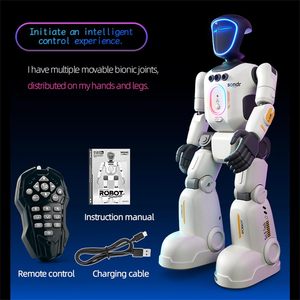 DWI Dowellin Remote Gesture Control Large Plastic Educational <strong>Robot</strong> Singing Dancing &amp; Walking Articulated Joints Mecanum Wheels - Product Image 2