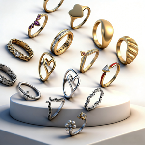 Anillo de Plata de Ley 925 con Lazos Rojos, Rosas y Blancos, Diseño Abierto, para Mujer, Joyería, Regalo de Moda para Boda, Aniversario o Fiesta - Product Image 1