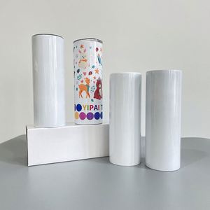 Vasos de sublimación blancos de 20 oz con borde plano y recto, delgados, desde almacén de EE. UU. - Product Image 4