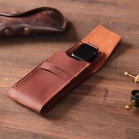 Enkelvoudige horloge-etui, draagbare reis-horloge-etui voor heren en dames, leren horloge-opbergdoos, leren tas