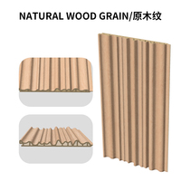 Panel de Revestimiento Ondulado WPC Raypai, 160x15mm, Grano de Madera Natural, OEM Personalizado, Impermeable, Moderno, para Escaleras, Dormitorios, Salas de Estar, Gimnasios, Hoteles