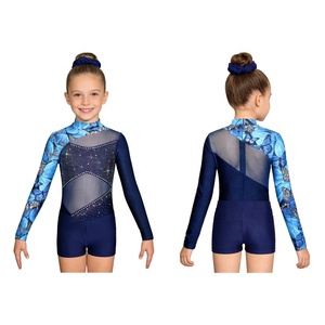 Conjunto de Leotardo con Pantalones Cortos y Diadema para Niñas de 6 a 16 Años, para Competencia de Baile Latino, Gimnasia y Actuaciones de Danza - Product Image 3