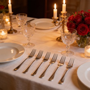 DingYong Set di 6 Forchette da Cena Ecologiche e Sostenibili in <span class=keywords><strong>Argento</strong></span>, 8 Pollici, Acciaio Inossidabile con Finitura a Specchio, Lavabili in Lavastoviglie, Resistenti alla Ruggine - Product Image 6