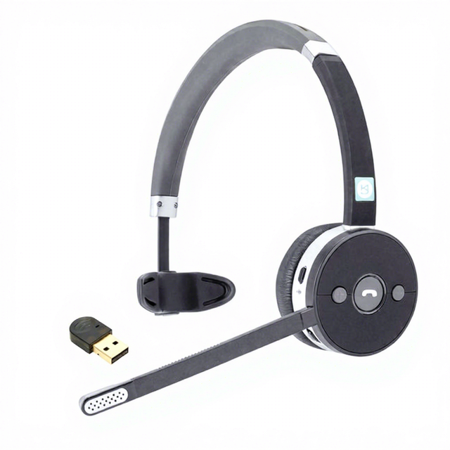 Wireless Mono Headset with 5.1 Audio and 12-Hour Battery Life