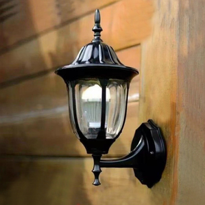 Ngoài trời cổ điển phong cách Châu Âu không thấm nước dẫn đèn vườn, ngoài trời không thấm nước tường đèn E27 ánh sáng đèn tường (5019 A/N BK) - Product Image 6