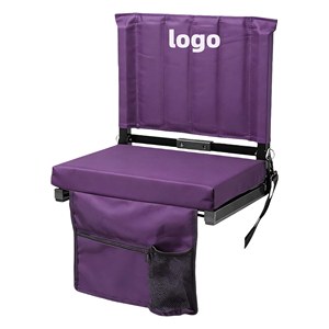 Siège de stade pliable en acier avec logo personnalisé et support dorsal, chaise pliante portable pour gradins - Product Image 1