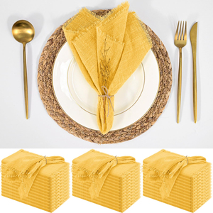 Servilletas de Tela de Algodón Lavables, Reutilizables y Duraderas para Decoración Elegante de Bodas y Restaurantes, con Tamaño Personalizable - Product Image 6