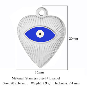 Coeur Palm <span class=keywords><strong>Eye</strong></span> Pendentif En Acier Inoxydable Oeil de Dieu Charmes DIY Bijoux Accessoires Nœuds Illimités Pendentif Oeil Étoile - Product Image 6