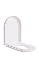 Housse et couvercle de siège de toilette pour enfants en forme de D en matériau PP sûr et écologique avec fonction de fermeture en douceur pour les membres de la famille