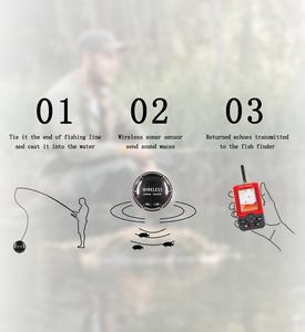 Détecteur visuel d'écran HD de profondeur de 125khz 40m pour téléphone intelligent Bluetooth sans fil <span class=keywords><strong>Sonar</strong></span> Wifi détecteur de poisson en Stock - Product Image 3