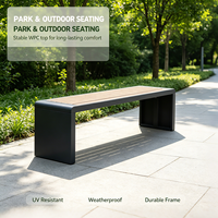 Banc public WPC détachable à faible coût pour extérieur, idéal pour hôpitaux, écoles, commerces, et comme chaise d'attente intérieure