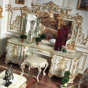 Lit double en bois massif sculpté à la main, style <span class=keywords><strong>rococo</strong></span> français, avec intérieur en tissu de soie et éponge, mobilier complet pour toute la <span class=keywords><strong>maison</strong></span> - Product Image 5