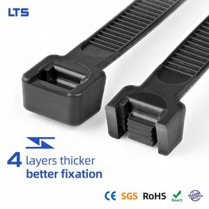 100 buah/pak tali nilon penguncian otomatis kuat tali ritsleting plastik berat kustomisasi grosir tidak pernah rusak - Product Image 6