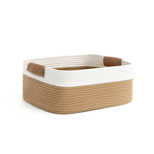 Woven Storage Basket Laundry Set Of 3 Woven Storage Basket - Large Toys Laundry Basket Cotton Rope Basket With Durable Handles Foldable Laundry Hamper