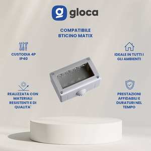 Set di 3 Scatole di Giunzione Gloca 4P IP40 in Plastica per Serie Matix - Product Image 2