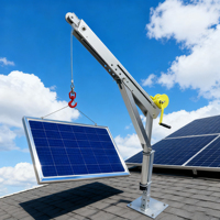 Mini-grue en aluminium anodisé de 0,4 à 0,8 tonnes pour la réparation d'éoliennes, flèche télescopique, marquage CE, 360° °   Rotatif, Anti-rusz