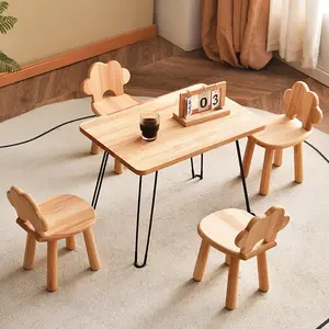 Chaises en bois pour chambre d'enfant à assembler Décoration pour chambre d'enfant en forme d'animal dessin animé créatif