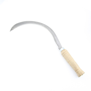 Industrial Grade Professional Garden Sickle With Wood Handle Steel Blade For Efficient Grass And Weed Cutting - Product Image 3