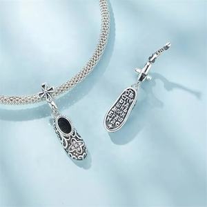 Ayakkabı kişiselleştirilmiş kazımayı kolye tasarımcı charm anahtarlık haçlı bilezik diy mücevherat vintage toptan gümüş 925 charms - Product Image 6